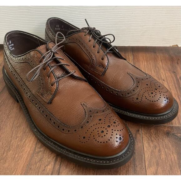 STUART MCGUIRE Ortho Vent Spring Step Leather Lace Wingtip Dress Shoes - Picture 2 of 13